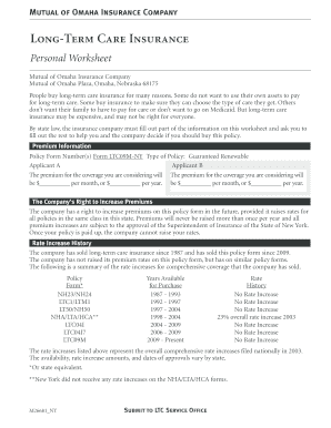 Mutual of Omaha Long-Term Care Insurance Application