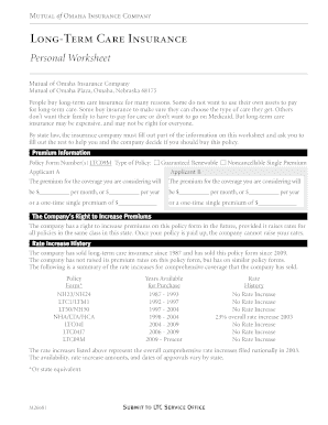 Mutual of Omaha Long-Term Care Insurance Application