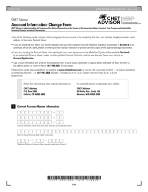CHET Advisor Account Information Change Form