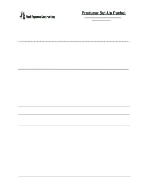 Producer Set-Up Packet