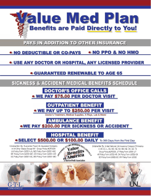 Hospital Confinement Indemnity Coverage Application