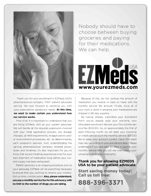 EZMeds USA Patient Advocate Enrollment Form