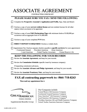 Associate Agreement for Insurance Agents
