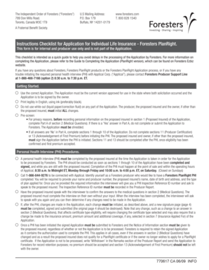 Foresters PlanRight Life Insurance Application