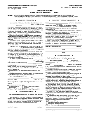Wisconsin Sterilization Informed Consent Form
