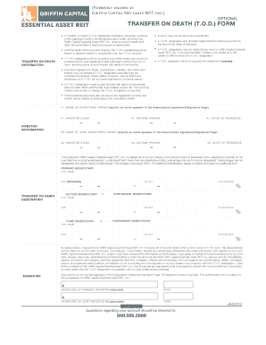 Transfer on Death (T.O.D.) Form