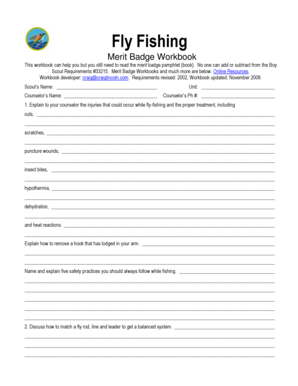 Fly Fishing Merit Badge Workbook