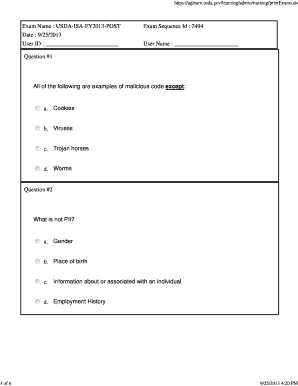 USDA Information Security Awareness Exam