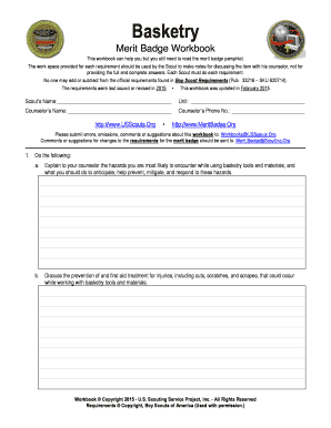 Basketry - US Scouting Service Project