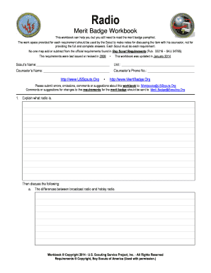 Radio Merit Badge Workbook