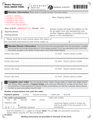 Medco Pharmacy Mail-Order Form