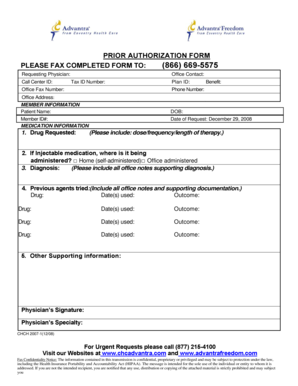 Prior Authorization Form