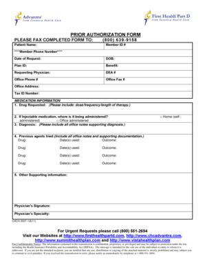 Prior Authorization Form