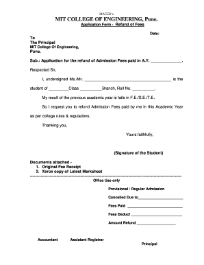 Application for result in college - mitcoe se result form