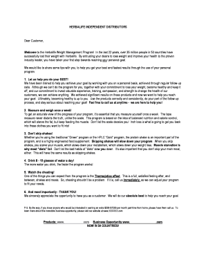 Herbalife Weight Management Program Guide