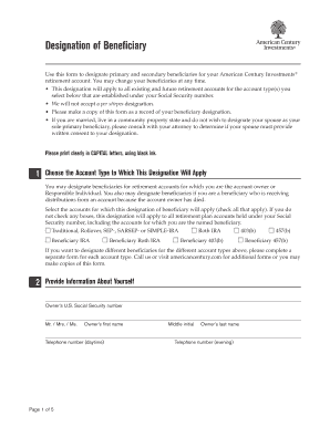 Designation of Beneficiary Form