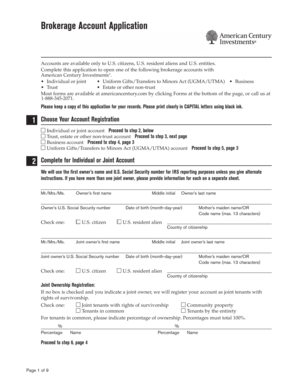 Brokerage Account Application