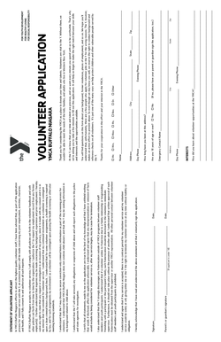 YMCA Buffalo Niagara Volunteer Application