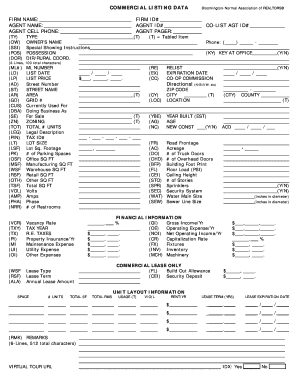 Commercial Listing Form