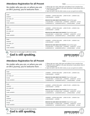 Church Attendance Registration Form