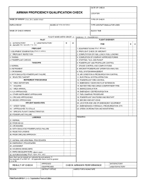Airmans Proficiency Qualification Check Form