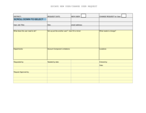 User Change Request Form