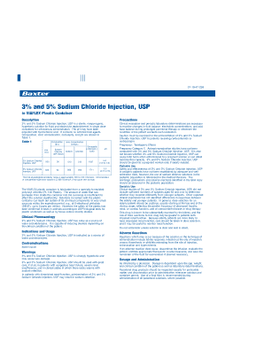 3% and 5% Sodium Chloride Injection Proofreading Inspection