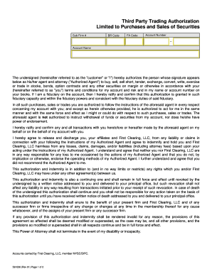 Third Party Trading Authorization Form