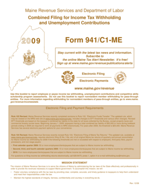 Maine Form 941/C1-ME