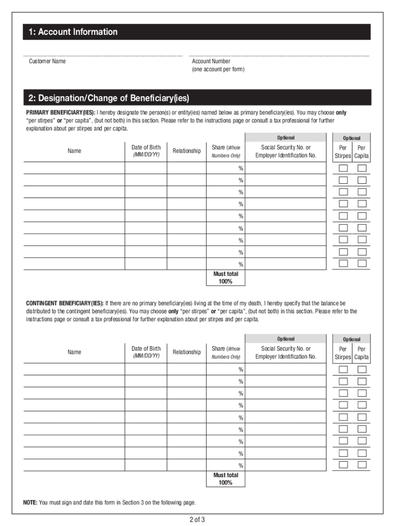 ML Beneficiary Designation Form Fill and Sign Printable