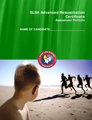 Advanced Resuscitation Certificate Assessment Portfolio