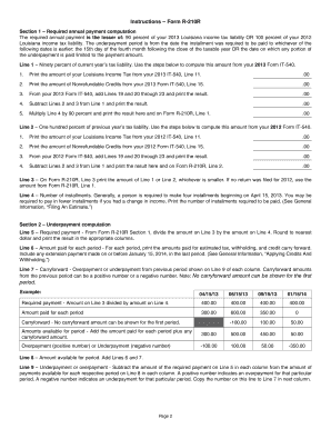 Louisiana Underpayment Penalty Form R-210R
