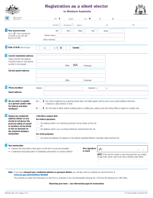 Download an application form - Western Australian Electoral ...