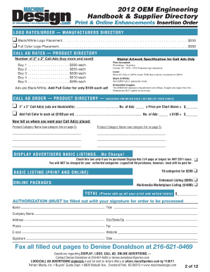 2012 OEM Engineering Handbook & Supplier Directory