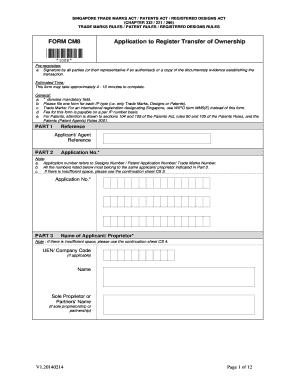 Singapore IP Transfer of Ownership Application