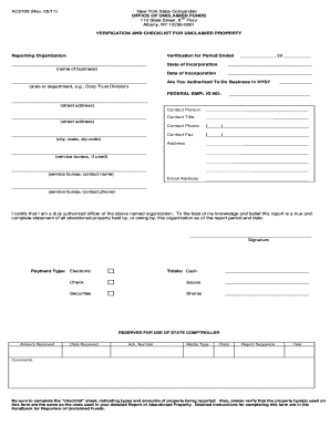 Verification and Checklist - Office of the State Comptroller - osc state ny