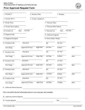 Illinois Prior Approval Request Form