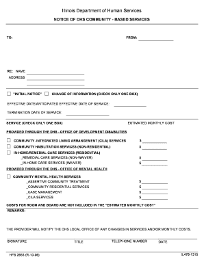 Illinois DHS Community-Based Services Notice