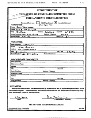 Candidate Appointment Statement