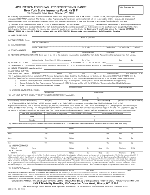 New York Disability Benefits Insurance Application
