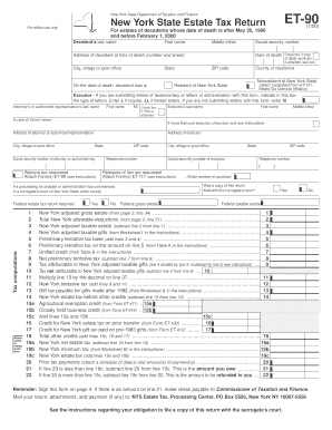 New York State Estate Tax Return ET-90
