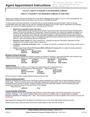 Producer/Agency Form