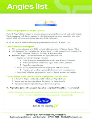 Angie's List Business Registration Form