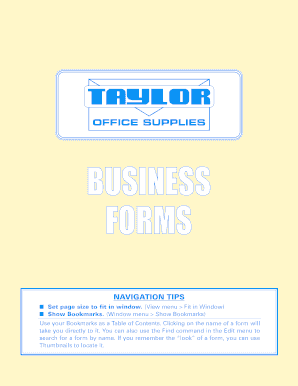 Taylor Office Supplies Business Checkbook