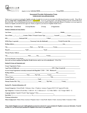 Interested Provider Form - Magellan Provider's Home Page