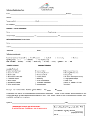 Volunteer Registration Form