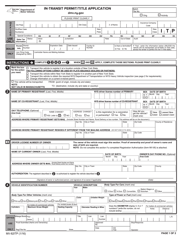 in transit permit ny online Preview on Page 1.