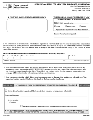 New York Insurance Information Request Form