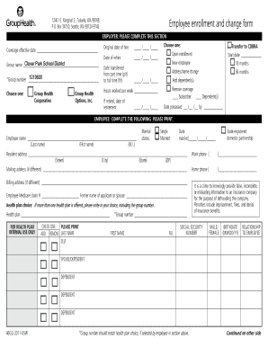 Employee Enrollment and Change Form