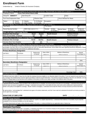 Employee Benefits Enrollment Form